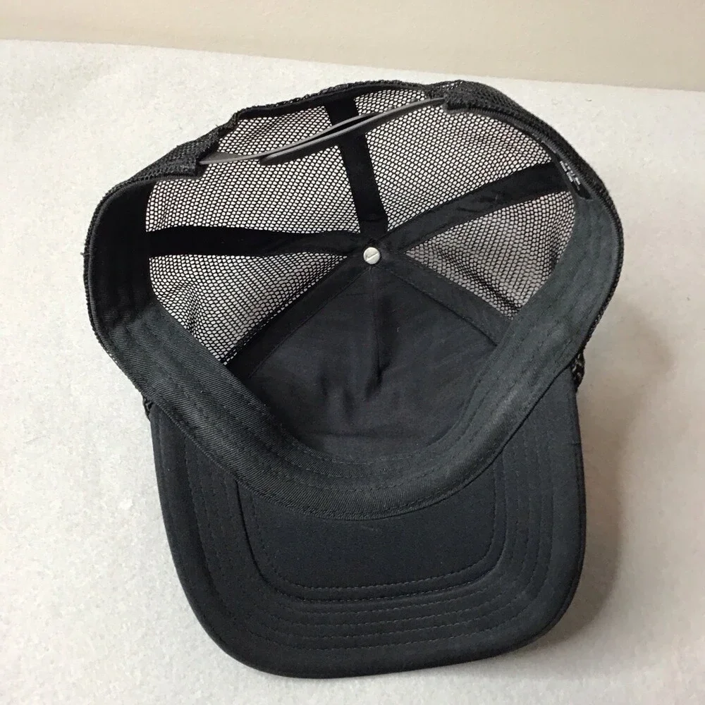 Nike Hat Cap Men Snapback Black Swoosh Logo Rope Mesh Back Trucker Adjustable